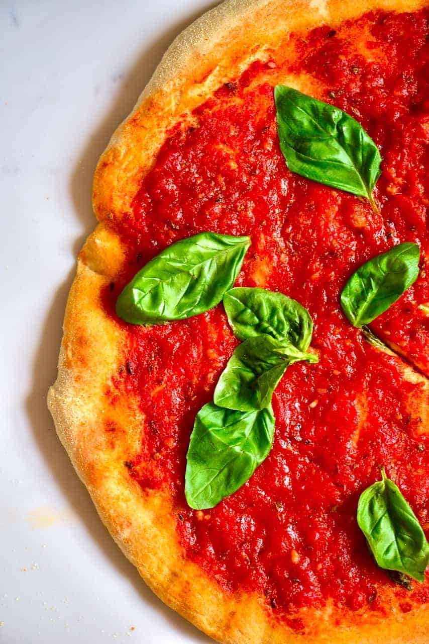 Tomato basil Neapolitan pizza