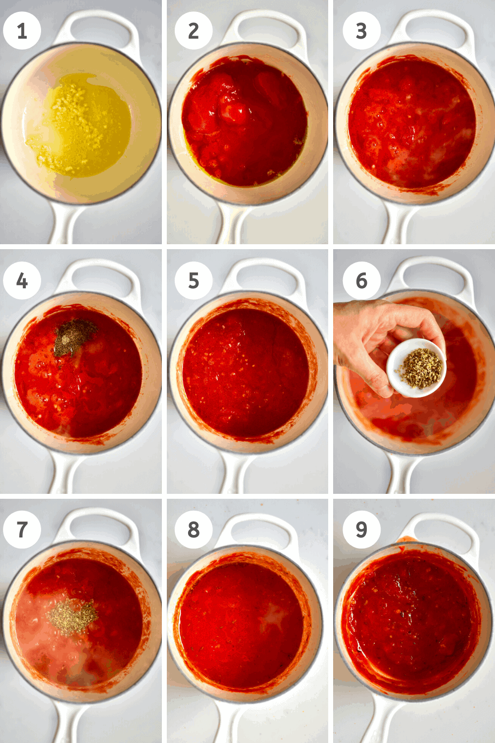 Steps to making tomato sauce for Pizza