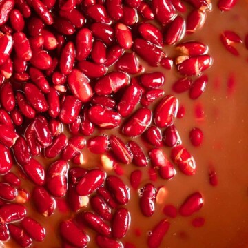 Square photo red kidney beans
