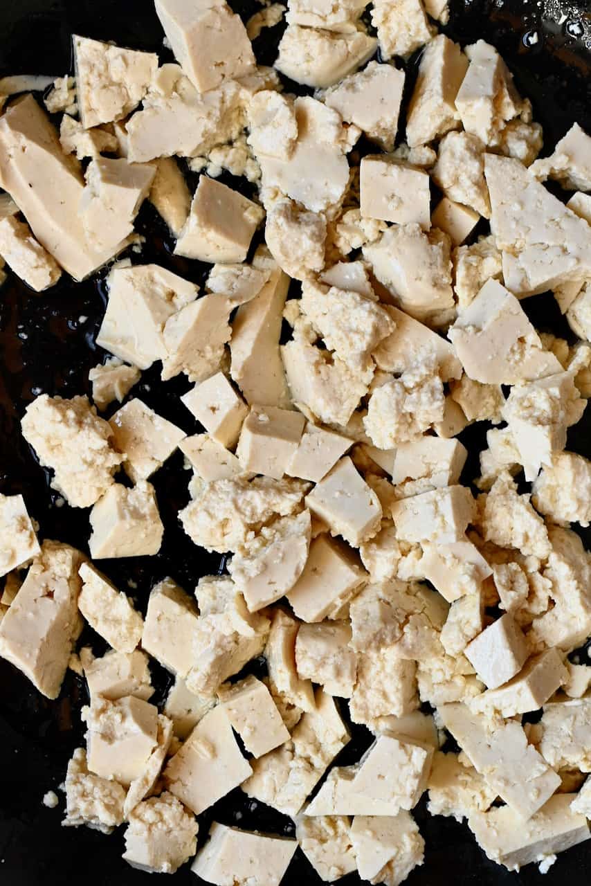 Chopped tofu
