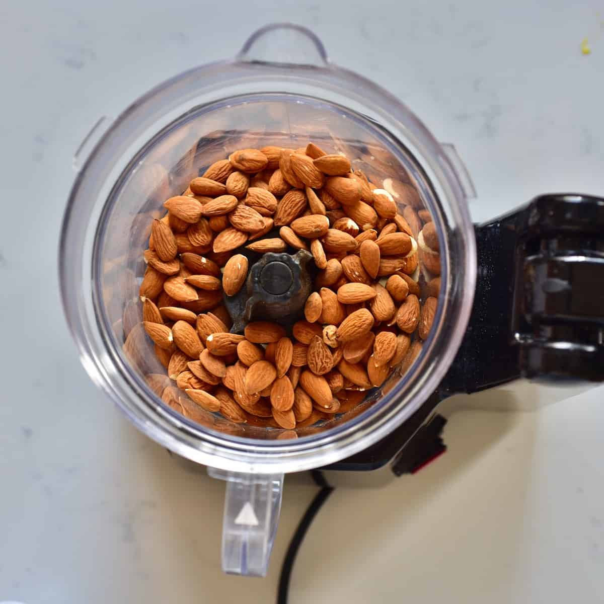 Almonds in a blender
