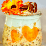 Overnight oats with carrot in a jar