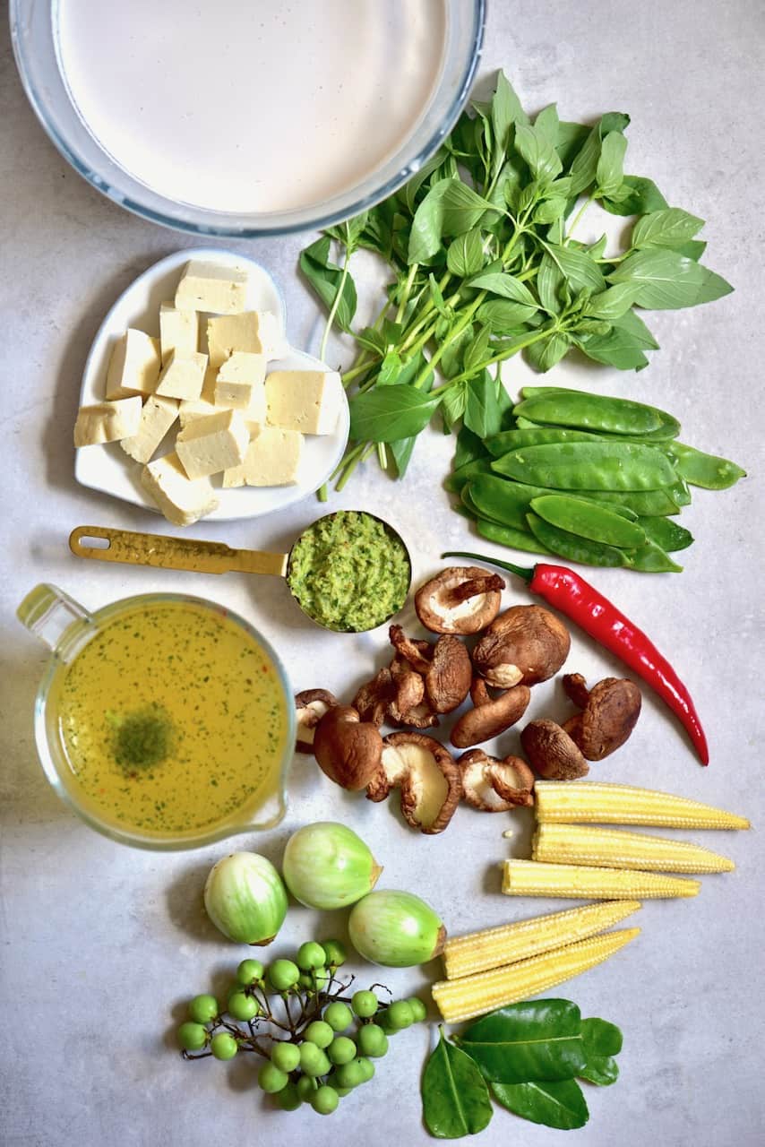Ingredients for Thai Green Curry