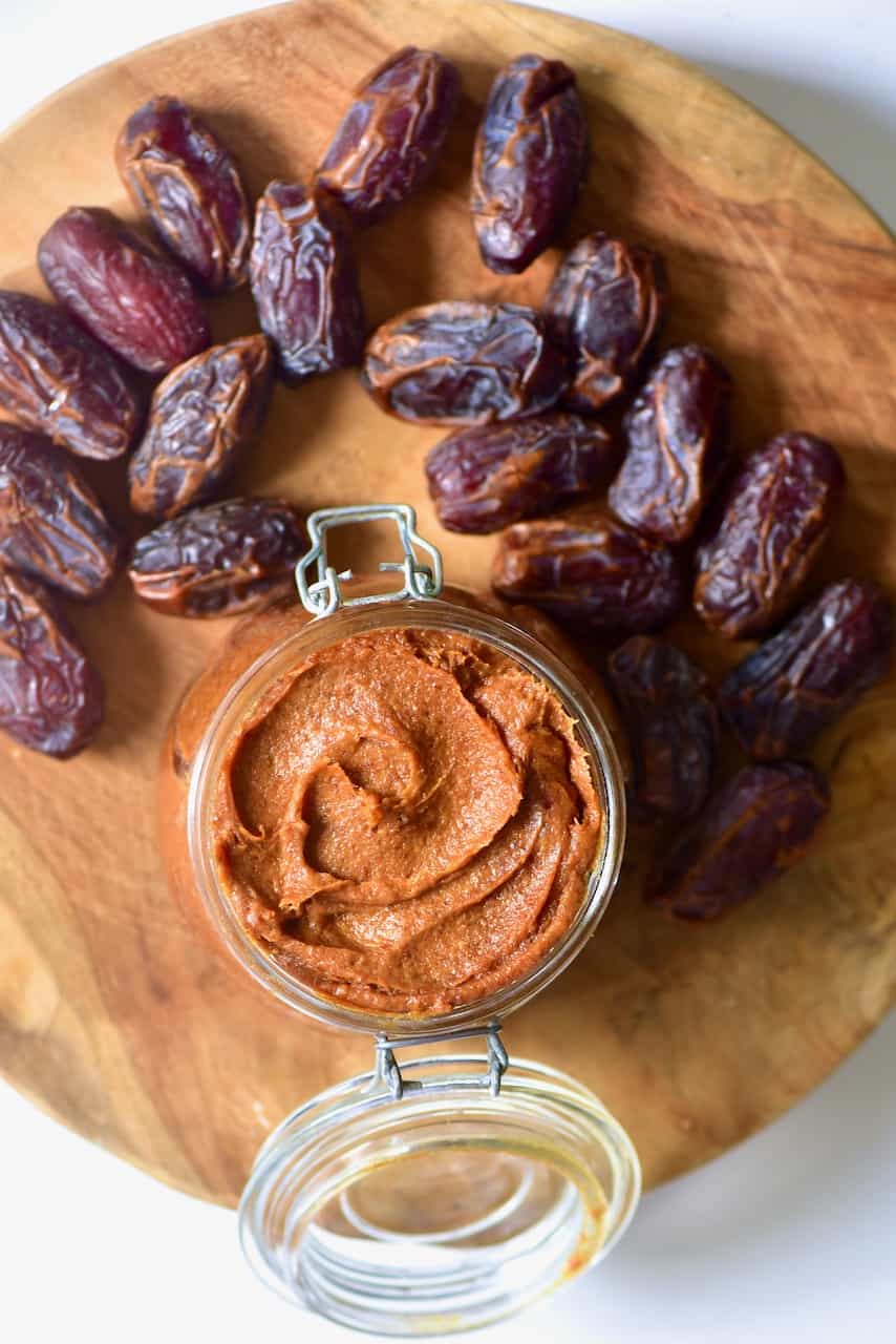 Homemade date paste and dates