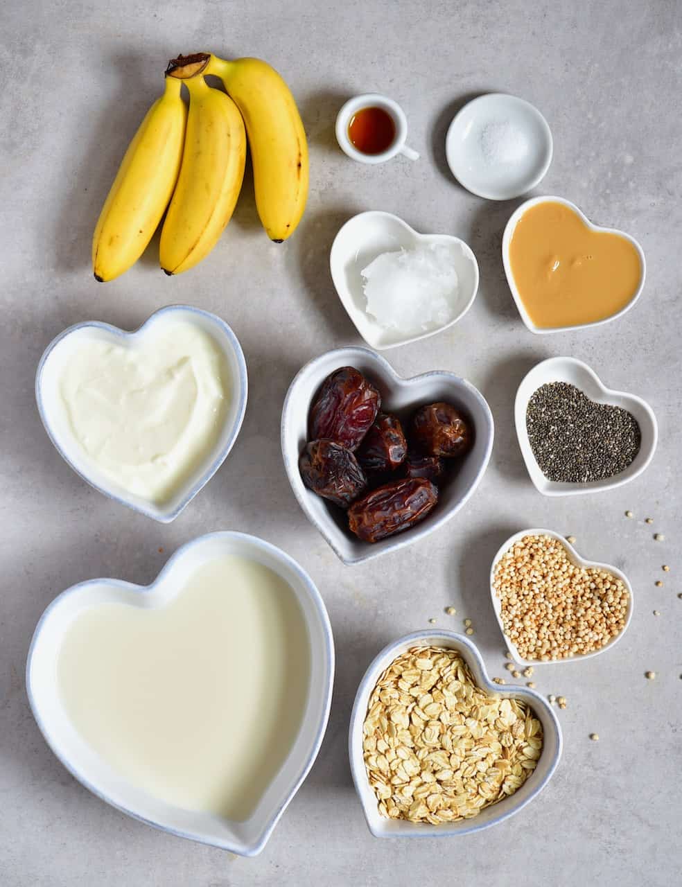 Ingredients for Salted Caramel Overnight Oats