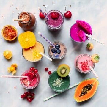 Colorful smoothies square