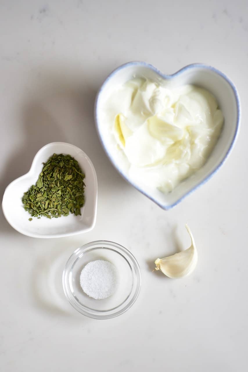 Yogurt herbs and garlic
