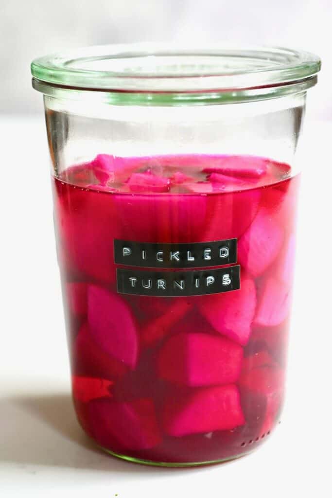 Simple Middle Eastern Pickled Turnips (pink pickles) - Alphafoodie