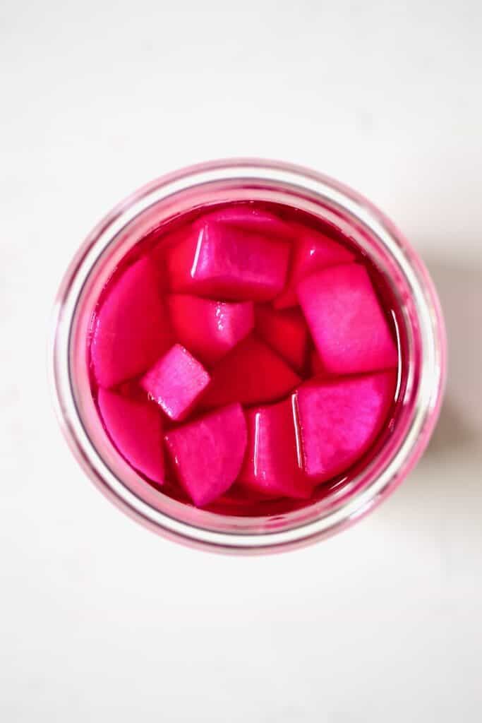 Simple Middle Eastern Pickled Turnips (pink pickles) - Alphafoodie