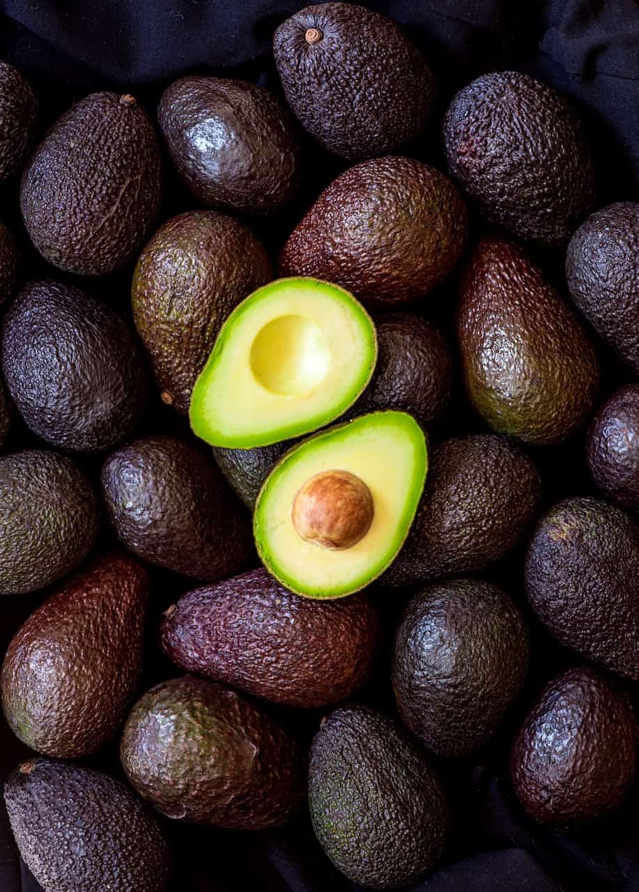 avocado flat lay