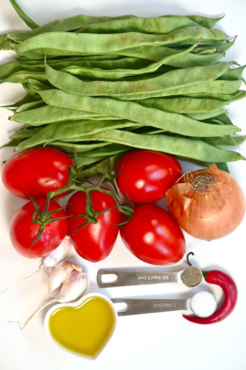 Ingredients for Green Bean Stew