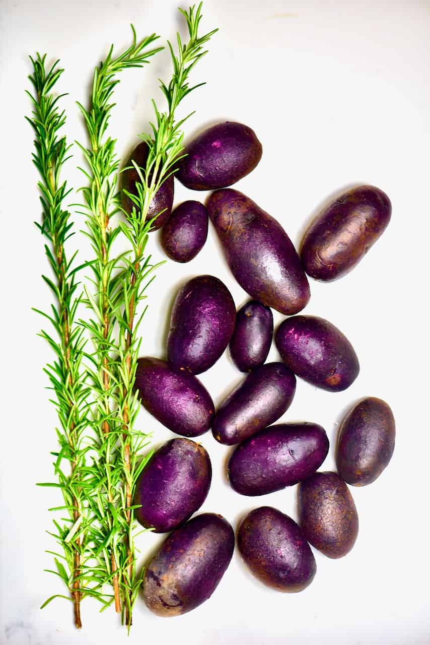Purple potatoes and rosemary