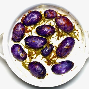 Roasted Purple Potatoes - square photo