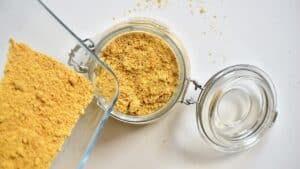 Storing golden Flaxseed in a glass container