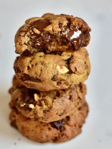 Vegan Chocolate Chip Cookies Stacked square