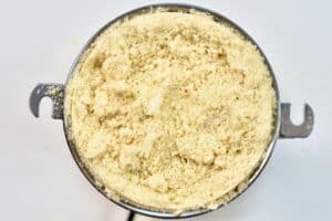 almond flour inside a grinder