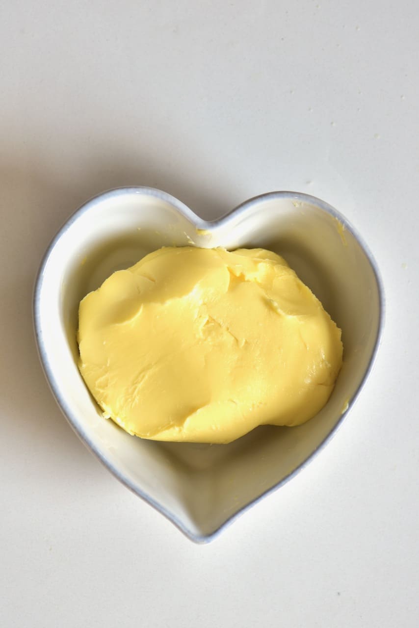 buttermilk inside a heart shaped bowl