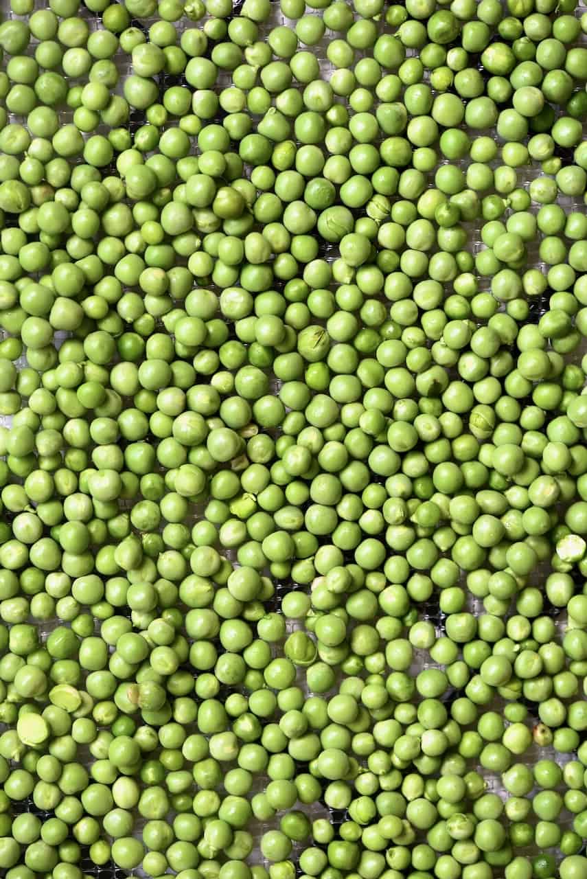 close up to green peas
