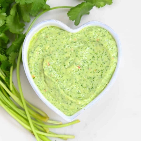 Creamy Avocado Cilantro Sauce - square photo