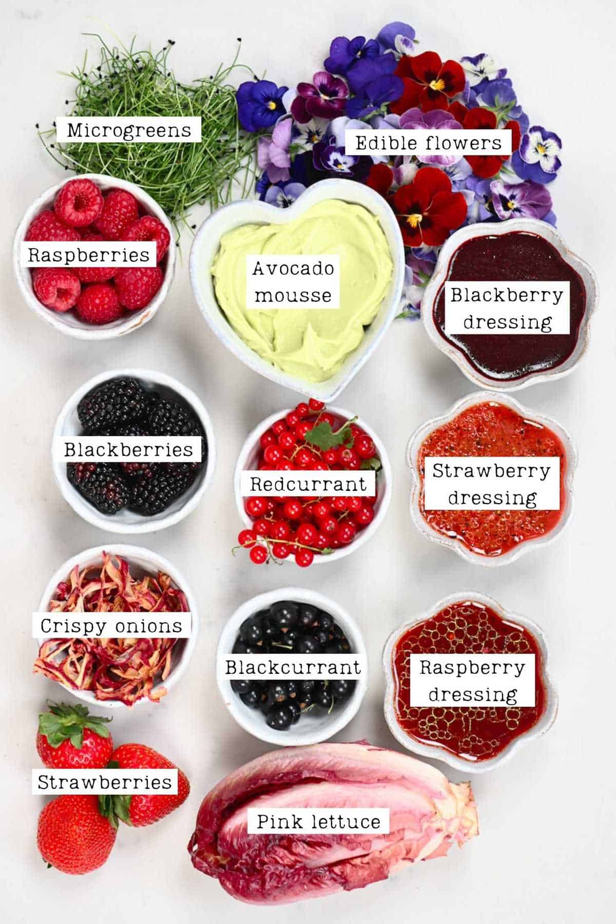 Healthy Berry Lettuce Wraps Ingredients