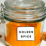 golden spice in jar