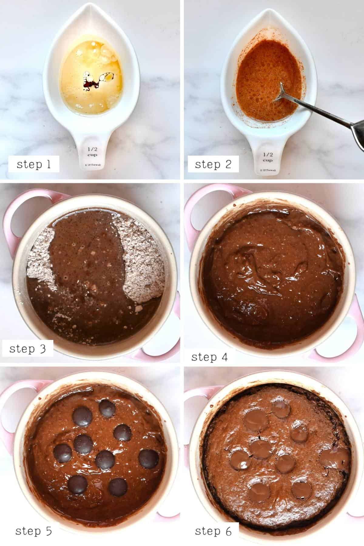 steps for making one minute mug cake