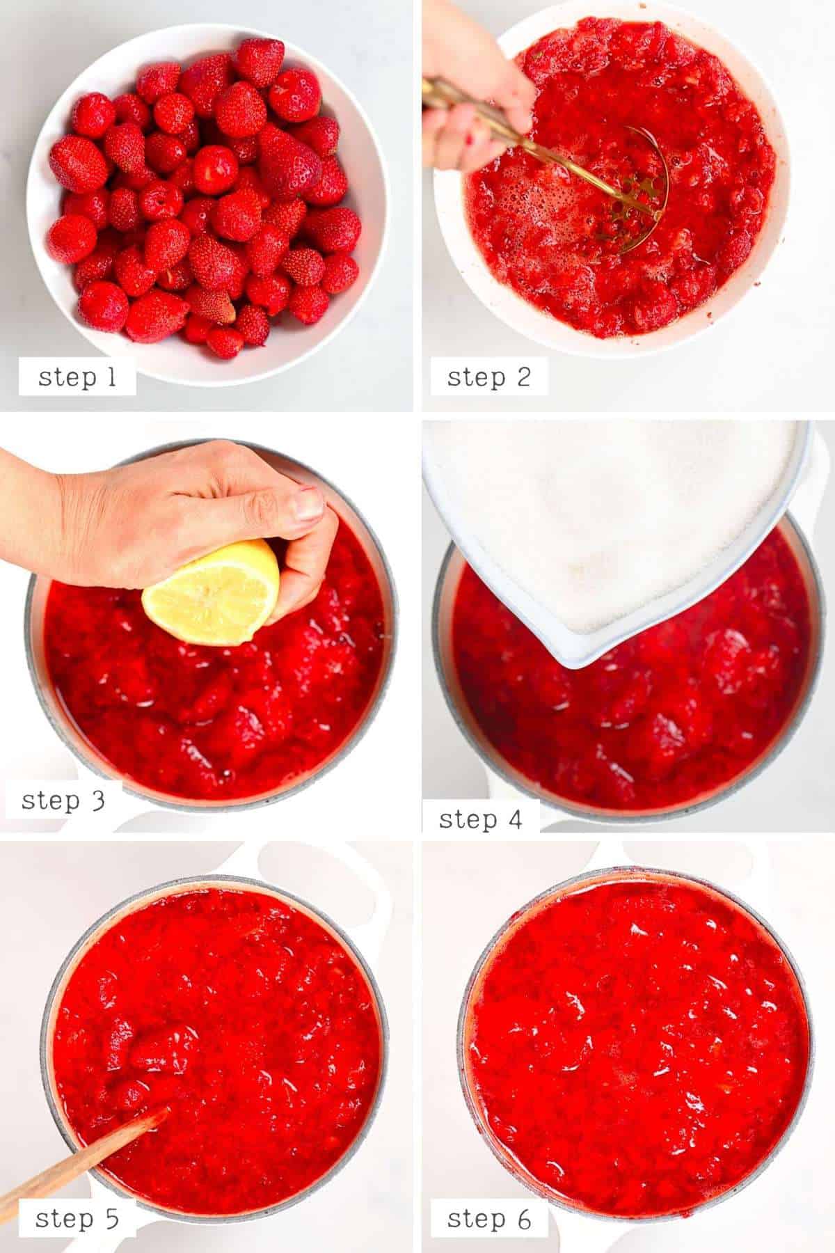 Steps for making Strawberry Jam