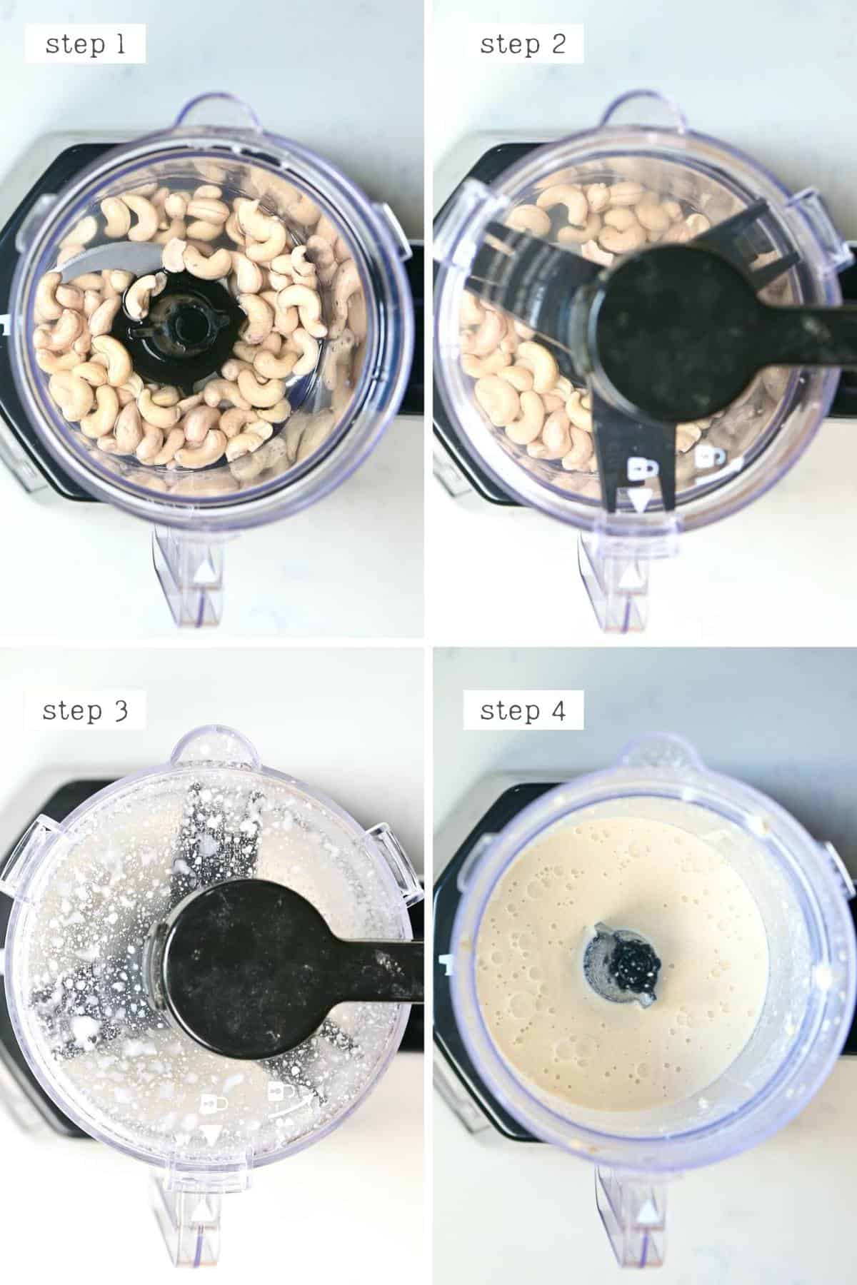 Steps for making cashew creamer