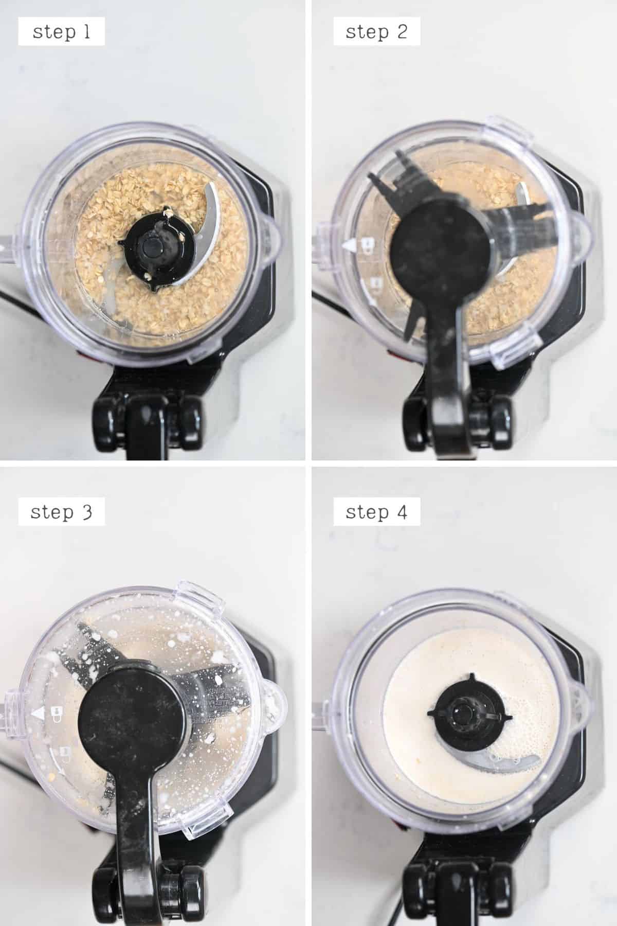 Steps for making oat creamer