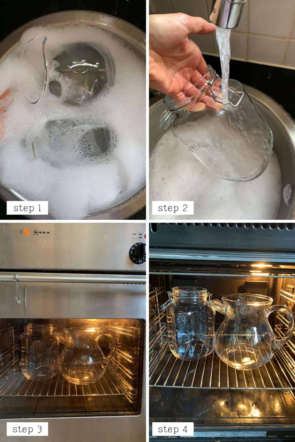 Sterilizing the tools for making Apple Cider Vinegar