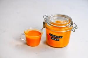 Turmeric Honey energy shot and turmeric honey jar
