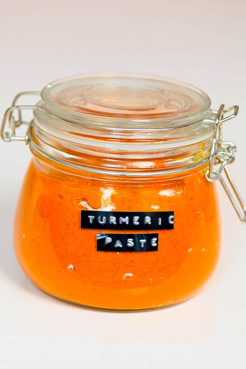 Turmeric Paste in a glass jar