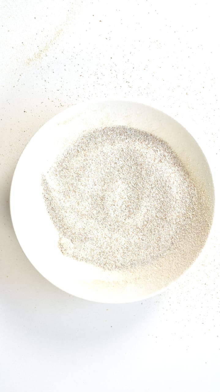 rye flour in a bowl