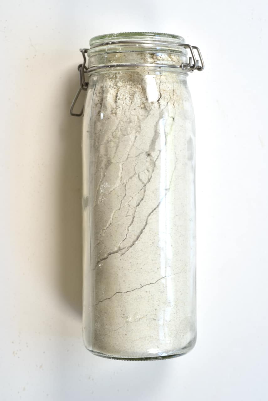 rye flour in a jar