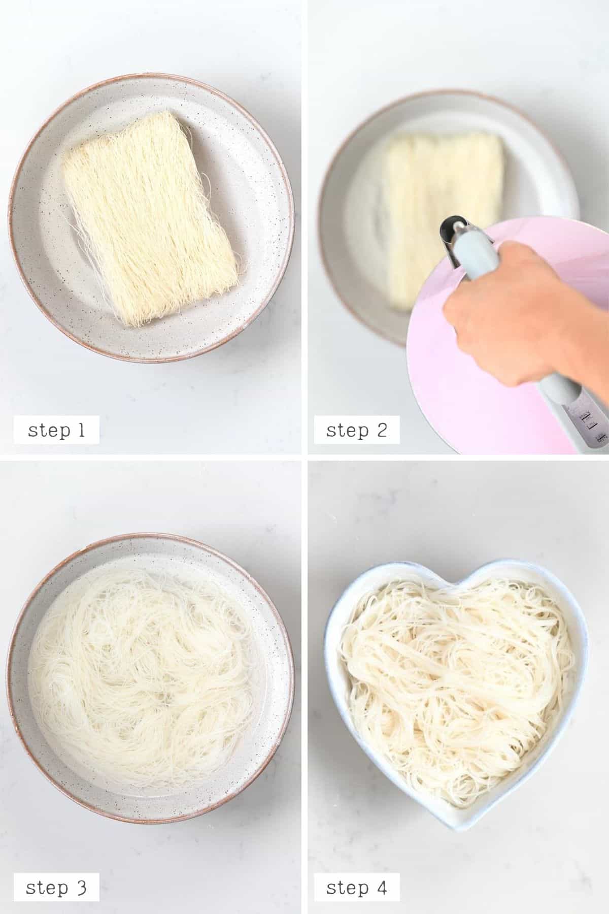 steps for cooking vermicelli rice noodles