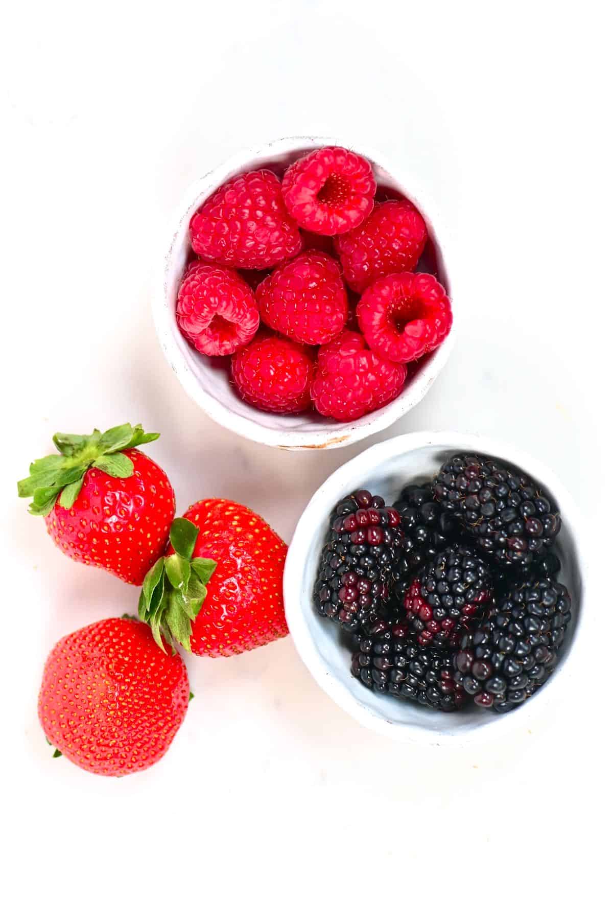 strawberries raspberries blackberries