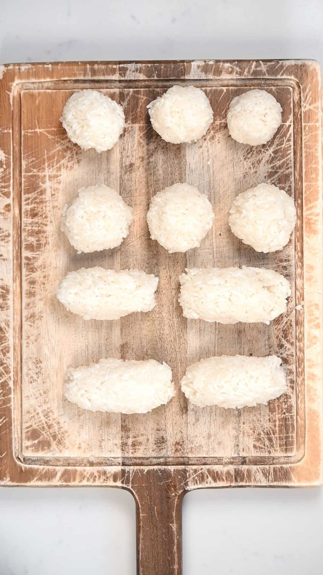 sushi rice and rice balls