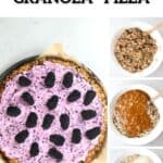 Steps for making a Blackberry Granola Pizza