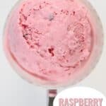 Raspberry ice cream In a glass Cup