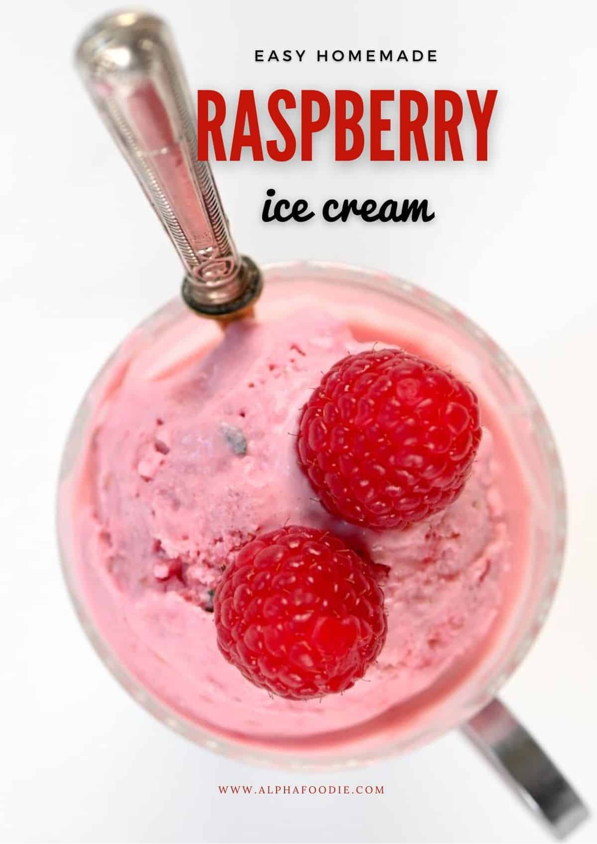 Yogurt And Raspberry Ice Cream (Naturally Sweetened) Alphafoodie