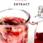 Homemade rose extract
