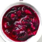 Homemade Rose Jam in a white bowl