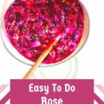 Homemade Rose Jam in a pot
