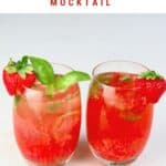 Strawberry Mocktail served in two glasses