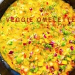 Veggie Omelette in a pan