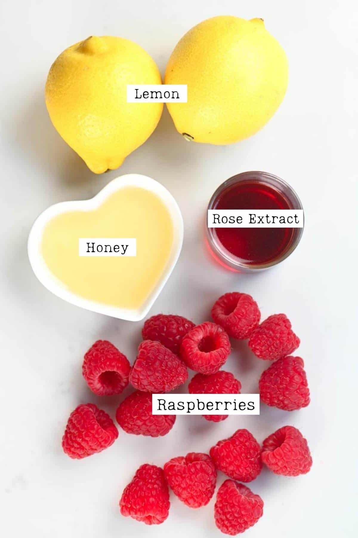 ingredients to make raspberry cocktail