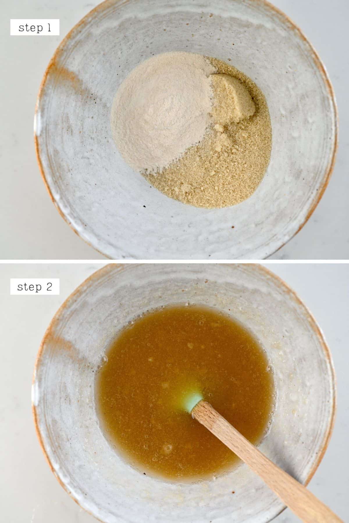 Mixing pectin sugar and water