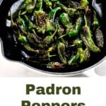 Padron Peppers in a large pan