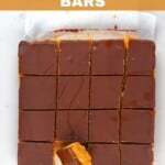 Top view of Squares of Peanut Butter Bars