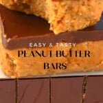 Close up of Peanut Butter Bars